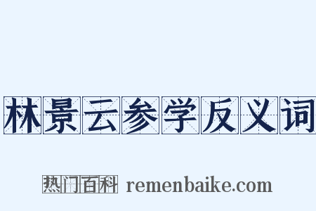 林景云参学反义词是什么意思的图片